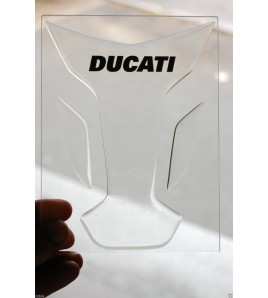 Protège-réservoir transparent en résine TRANSPARENT TANK PAD PROTECTIVE wings pour DUCATI