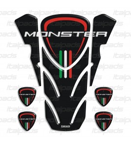 Protège-réservoir pour DUCATI Corse monster noir "top wings" black TANK PAD + 4 free