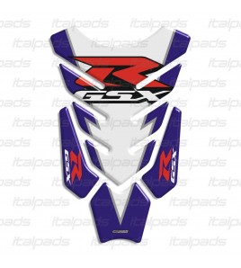 Protège Réservoir Tank Pad pour SUZUKI GSX-R mod. "Hyper-WINGS" blanc-blu