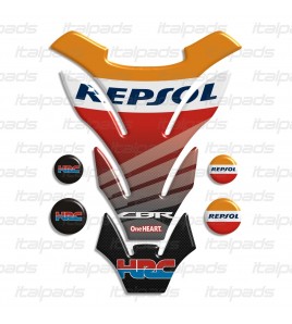 Protège Réservoir Tank Pad mod. "Detroit Repsol" pour Honda CBR + 4 gratuit!