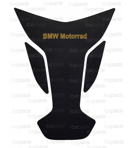 Protège réservoir en CUIR VÉRITABLE noir/or pour BMW