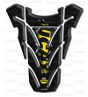 Protège Réservoir  "Top Wings Rip" carbon look/Jaune adapté pour Ducati Monster