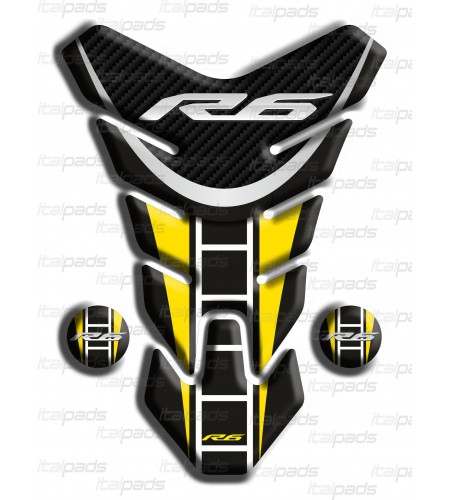 Protection Protège Réservoir Yamaha R6  "Nevada" noir jaune L