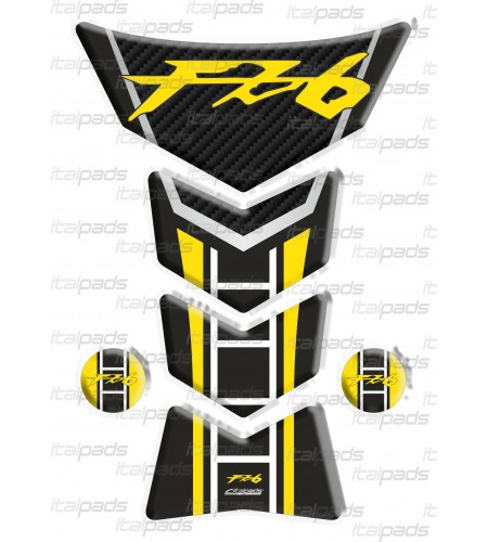 Protection de réservoir mod. "Frames" pour Yamaha FZ6 jaune noir/carb