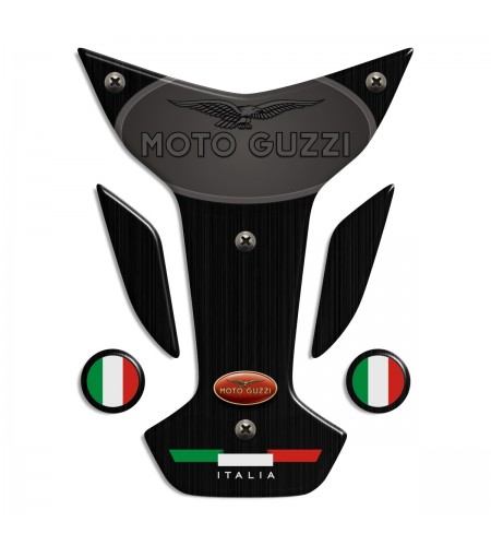 Protège Réservoir Tank Pad acier bruni pour Moto Guzzi mod. "Wings Top"