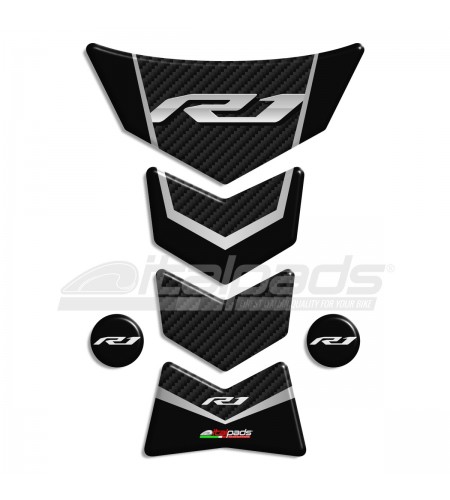 Protection Protège Réservoir Tank Pad Yamaha R1 noir-effet carbone "Frames/S"