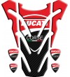 Protège-réservoir pour DUCATI monster rouge/carbone "top wings" TANK PAD sticker + 4